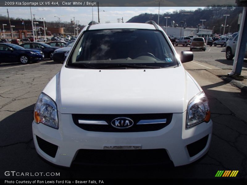 Clear White / Beige 2009 Kia Sportage LX V6 4x4
