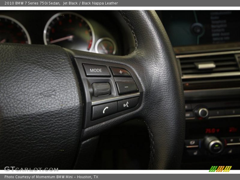 Jet Black / Black Nappa Leather 2010 BMW 7 Series 750i Sedan