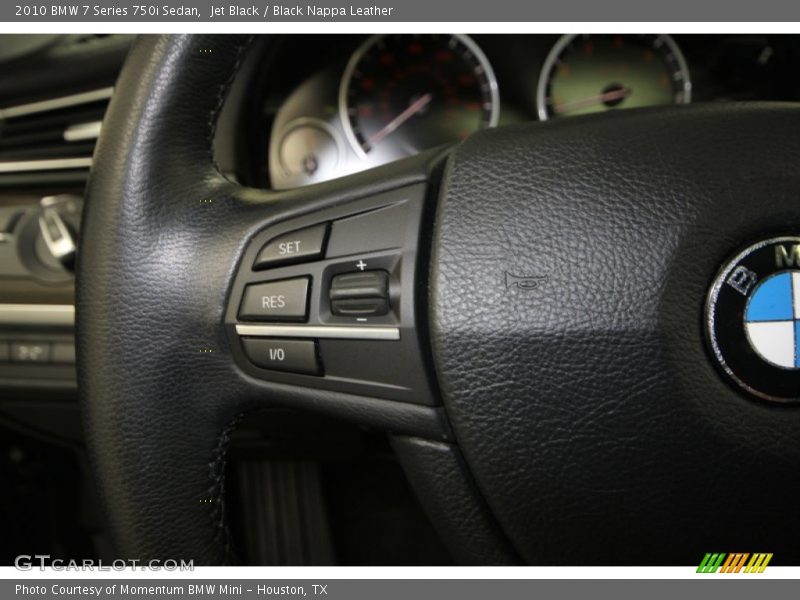 Jet Black / Black Nappa Leather 2010 BMW 7 Series 750i Sedan