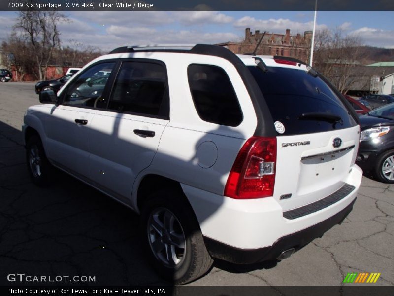 Clear White / Beige 2009 Kia Sportage LX V6 4x4