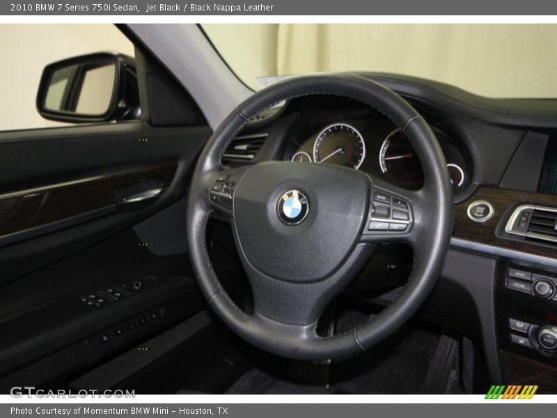 Jet Black / Black Nappa Leather 2010 BMW 7 Series 750i Sedan