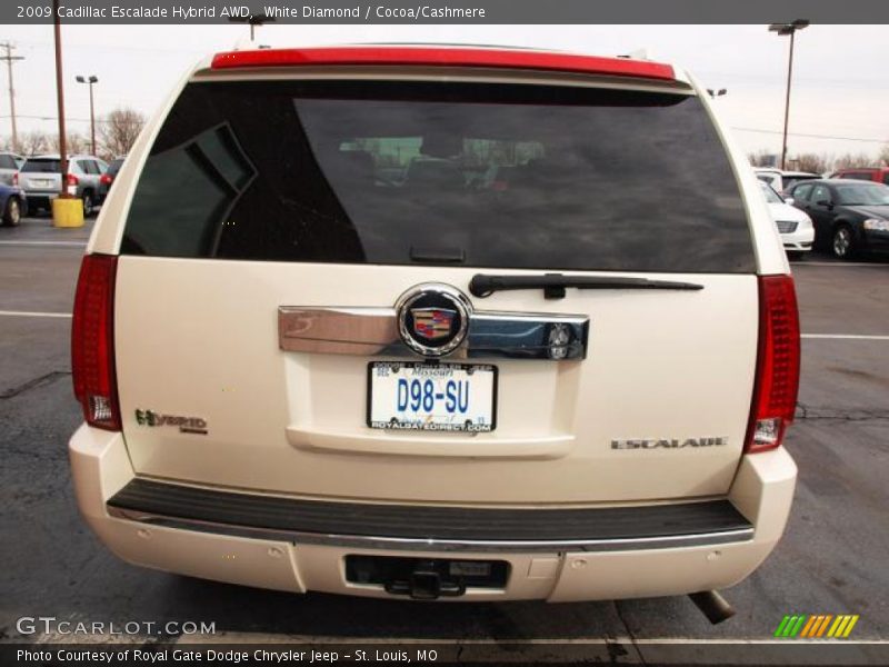 White Diamond / Cocoa/Cashmere 2009 Cadillac Escalade Hybrid AWD