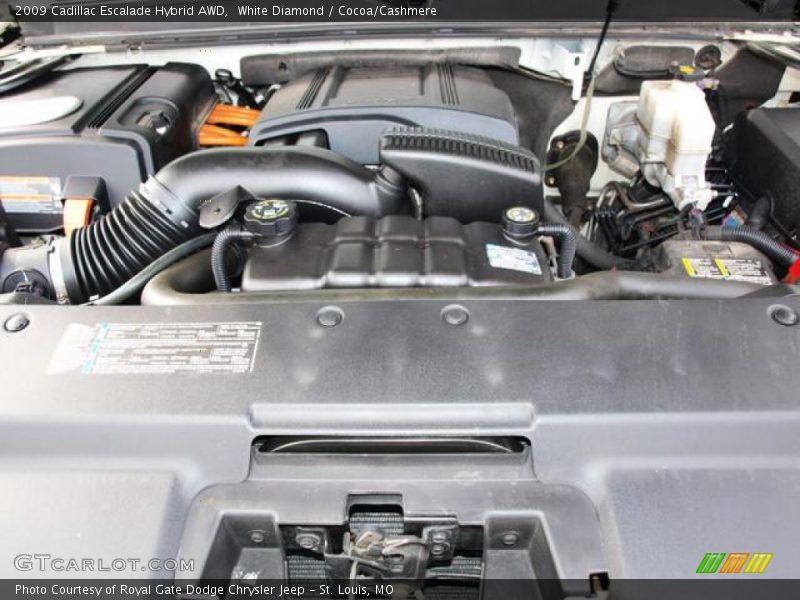 White Diamond / Cocoa/Cashmere 2009 Cadillac Escalade Hybrid AWD