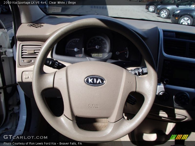 Clear White / Beige 2009 Kia Sportage LX V6 4x4
