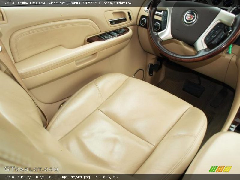 White Diamond / Cocoa/Cashmere 2009 Cadillac Escalade Hybrid AWD