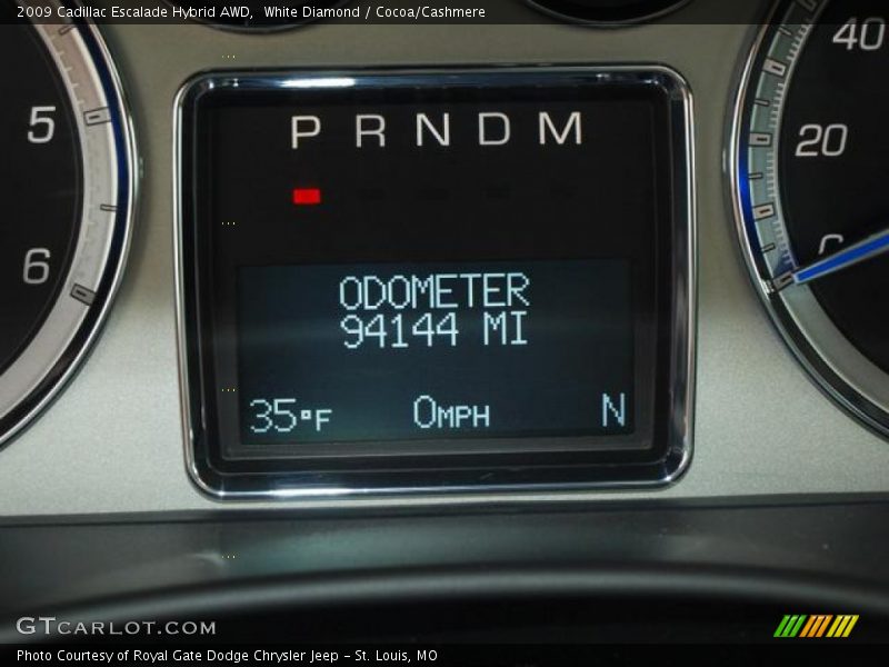 White Diamond / Cocoa/Cashmere 2009 Cadillac Escalade Hybrid AWD