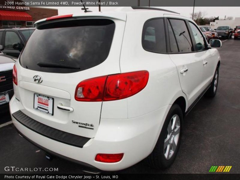 Powder White Pearl / Black 2008 Hyundai Santa Fe Limited 4WD