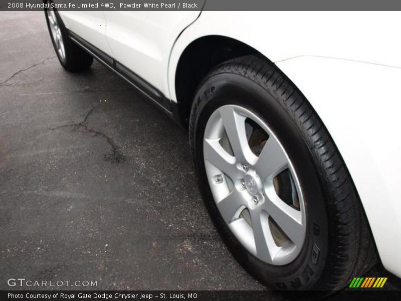 Powder White Pearl / Black 2008 Hyundai Santa Fe Limited 4WD