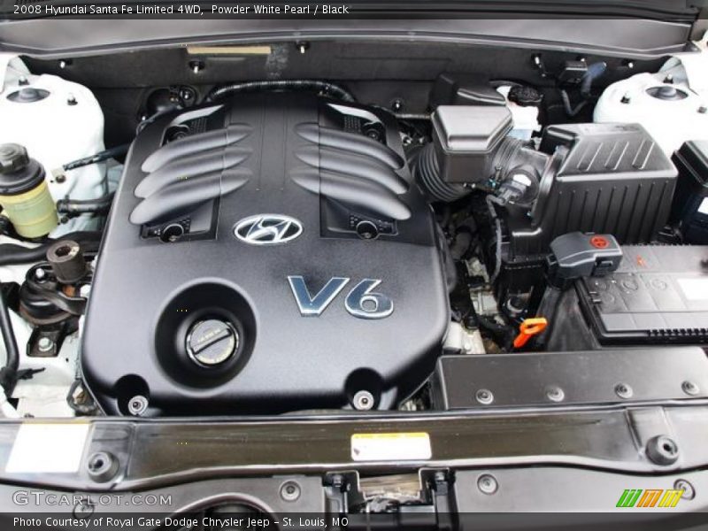 Powder White Pearl / Black 2008 Hyundai Santa Fe Limited 4WD