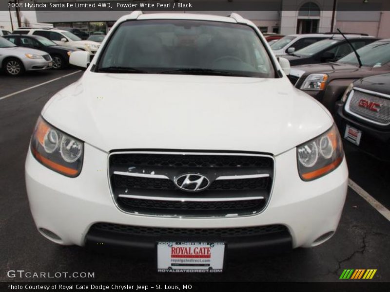 Powder White Pearl / Black 2008 Hyundai Santa Fe Limited 4WD