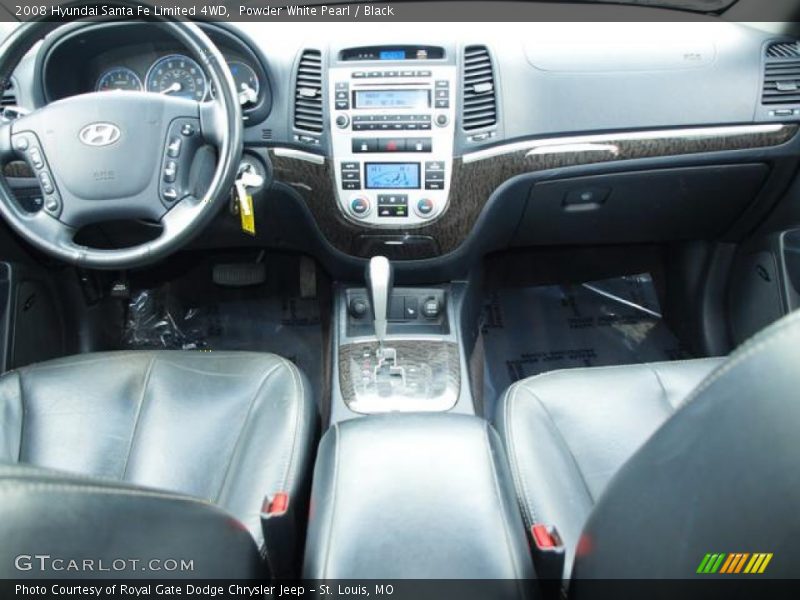 Powder White Pearl / Black 2008 Hyundai Santa Fe Limited 4WD