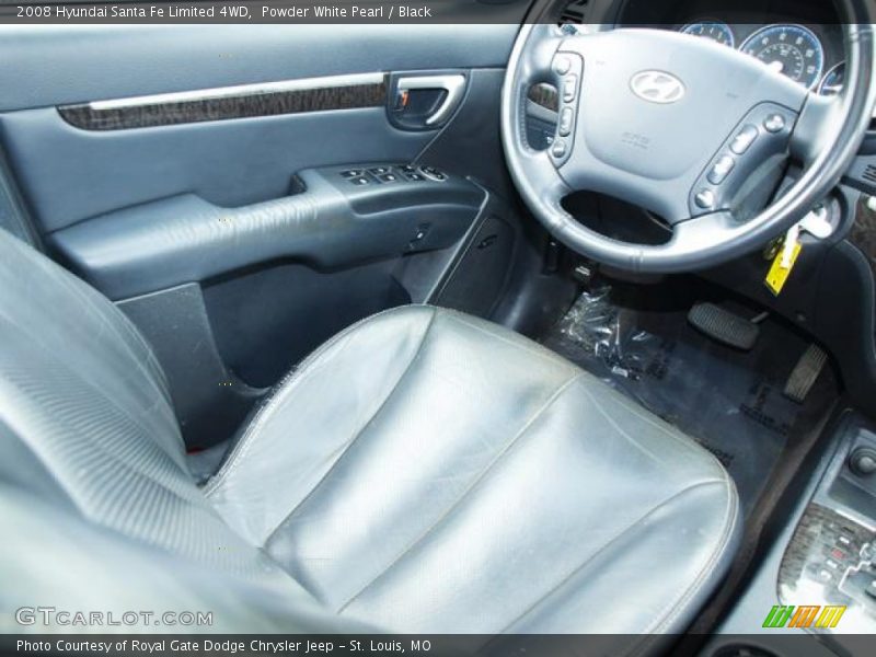 Powder White Pearl / Black 2008 Hyundai Santa Fe Limited 4WD