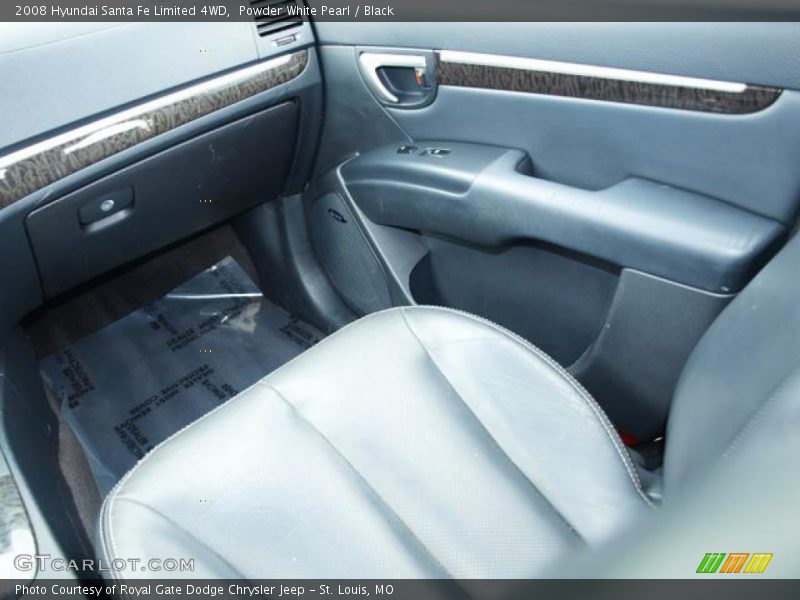 Powder White Pearl / Black 2008 Hyundai Santa Fe Limited 4WD
