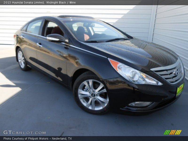 Midnight Black / Wine 2013 Hyundai Sonata Limited