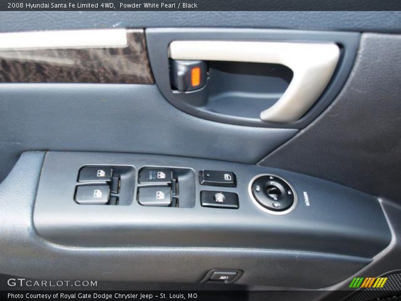 Powder White Pearl / Black 2008 Hyundai Santa Fe Limited 4WD
