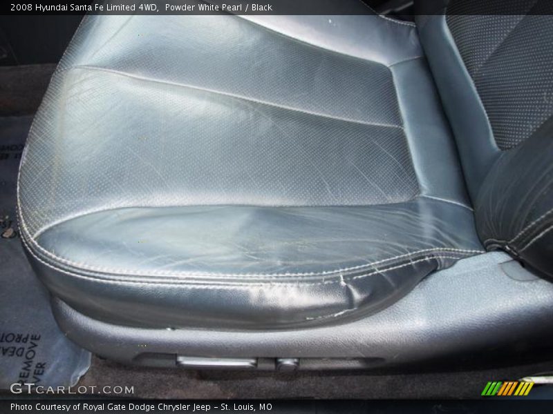 Powder White Pearl / Black 2008 Hyundai Santa Fe Limited 4WD