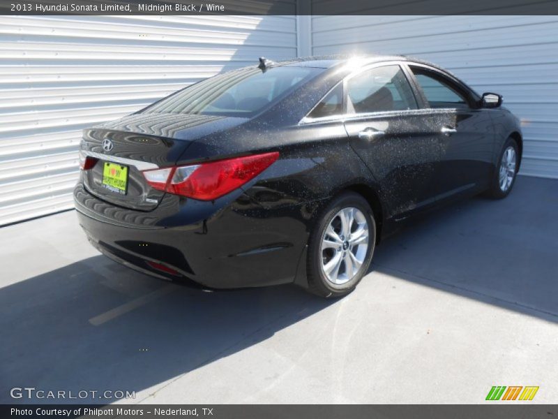 Midnight Black / Wine 2013 Hyundai Sonata Limited