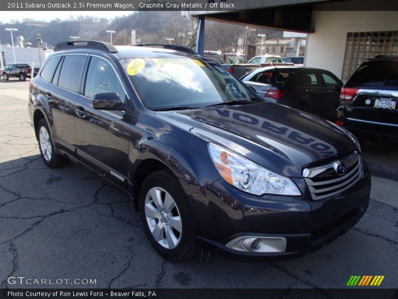 Graphite Gray Metallic / Off Black 2011 Subaru Outback 2.5i Premium Wagon