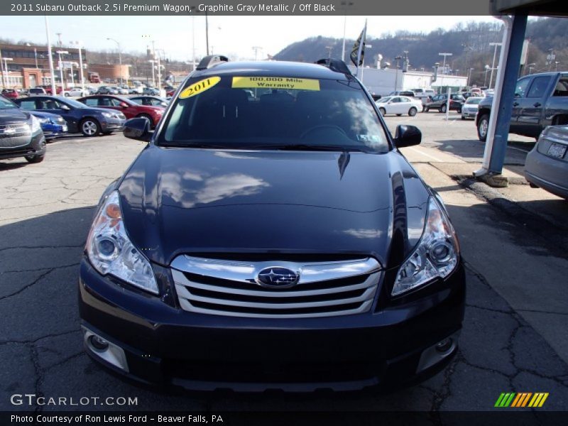 Graphite Gray Metallic / Off Black 2011 Subaru Outback 2.5i Premium Wagon