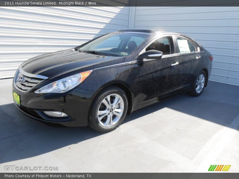Midnight Black / Wine 2013 Hyundai Sonata Limited