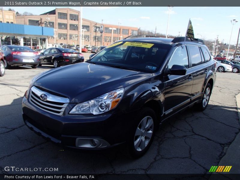 Graphite Gray Metallic / Off Black 2011 Subaru Outback 2.5i Premium Wagon
