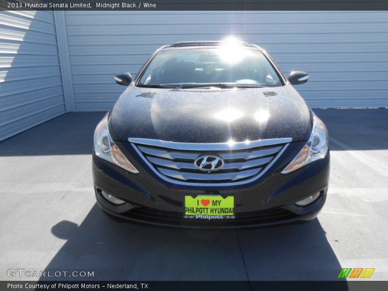 Midnight Black / Wine 2013 Hyundai Sonata Limited