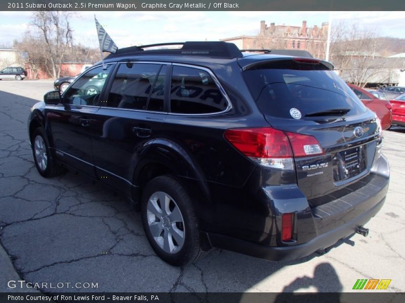 Graphite Gray Metallic / Off Black 2011 Subaru Outback 2.5i Premium Wagon