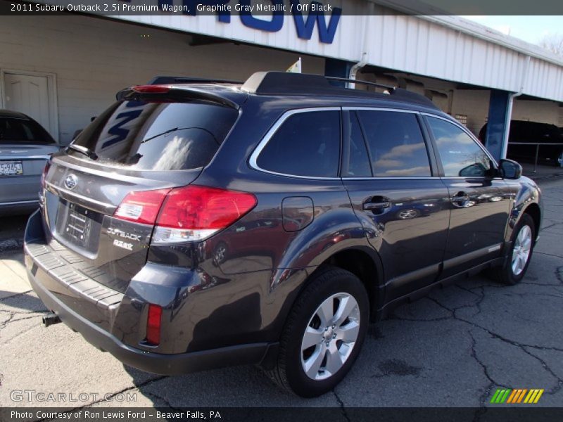 Graphite Gray Metallic / Off Black 2011 Subaru Outback 2.5i Premium Wagon