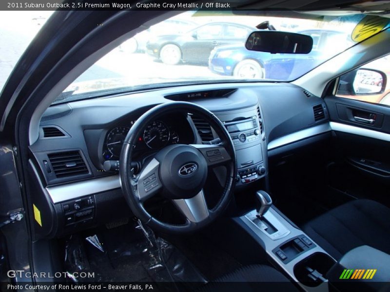 Graphite Gray Metallic / Off Black 2011 Subaru Outback 2.5i Premium Wagon