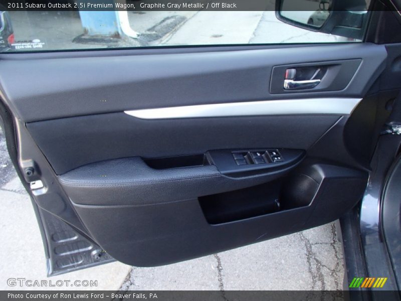 Graphite Gray Metallic / Off Black 2011 Subaru Outback 2.5i Premium Wagon
