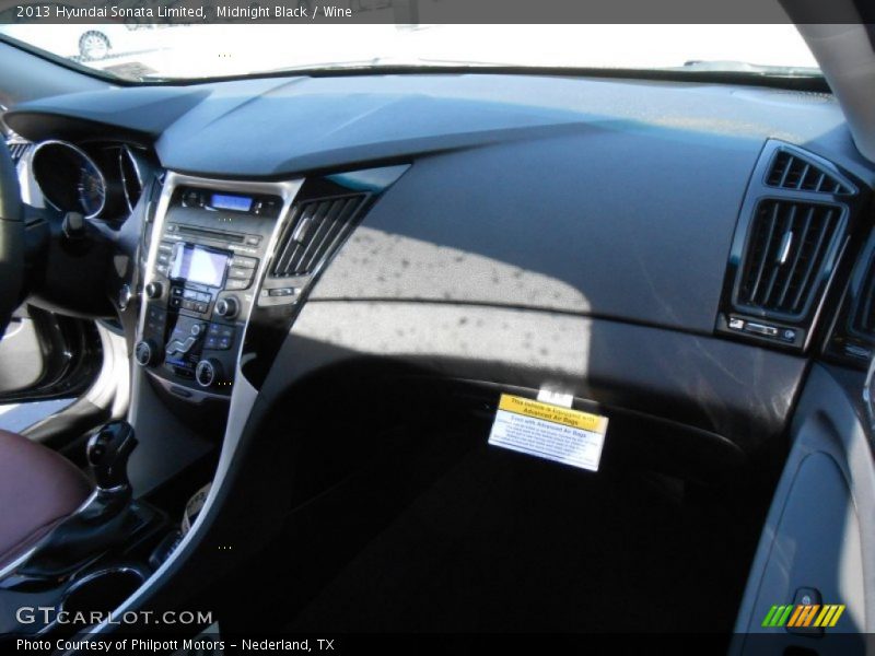 Midnight Black / Wine 2013 Hyundai Sonata Limited