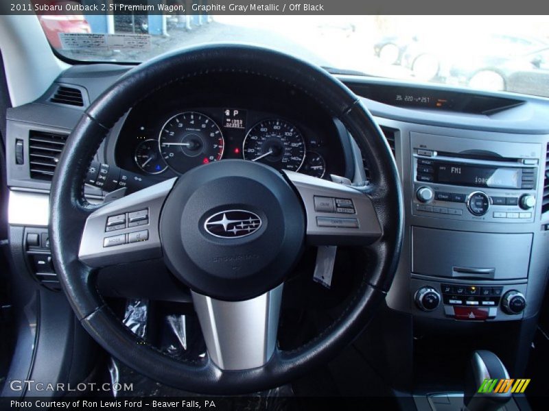 Graphite Gray Metallic / Off Black 2011 Subaru Outback 2.5i Premium Wagon