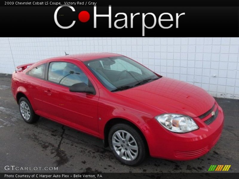 Victory Red / Gray 2009 Chevrolet Cobalt LS Coupe