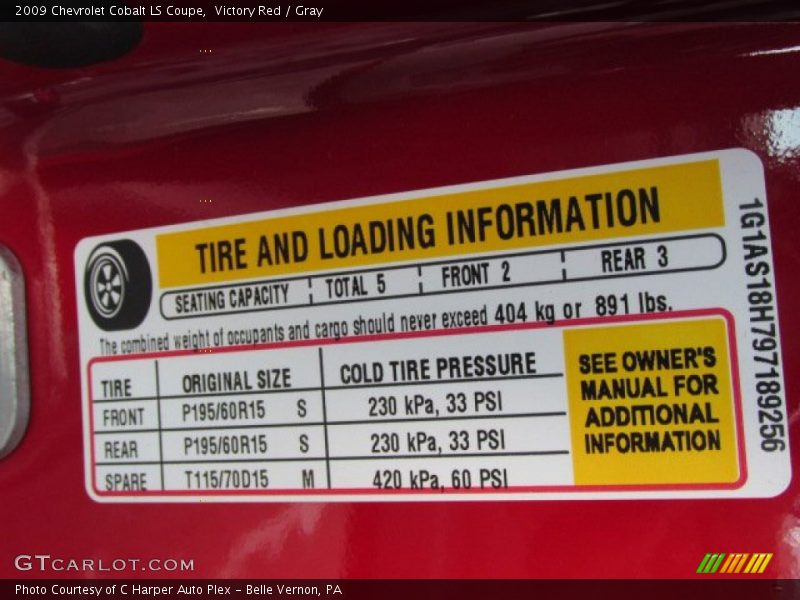 Victory Red / Gray 2009 Chevrolet Cobalt LS Coupe