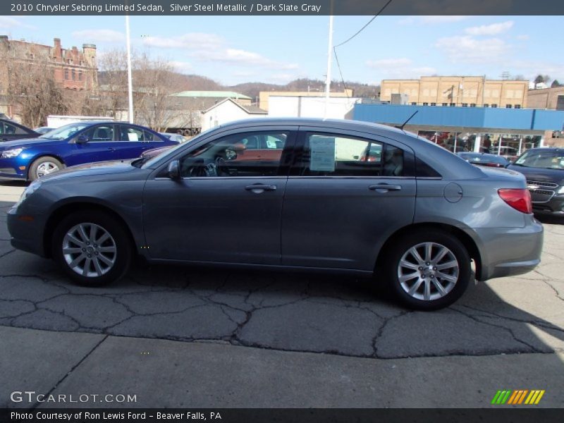 Silver Steel Metallic / Dark Slate Gray 2010 Chrysler Sebring Limited Sedan