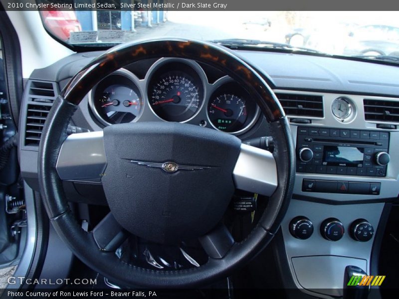 Silver Steel Metallic / Dark Slate Gray 2010 Chrysler Sebring Limited Sedan