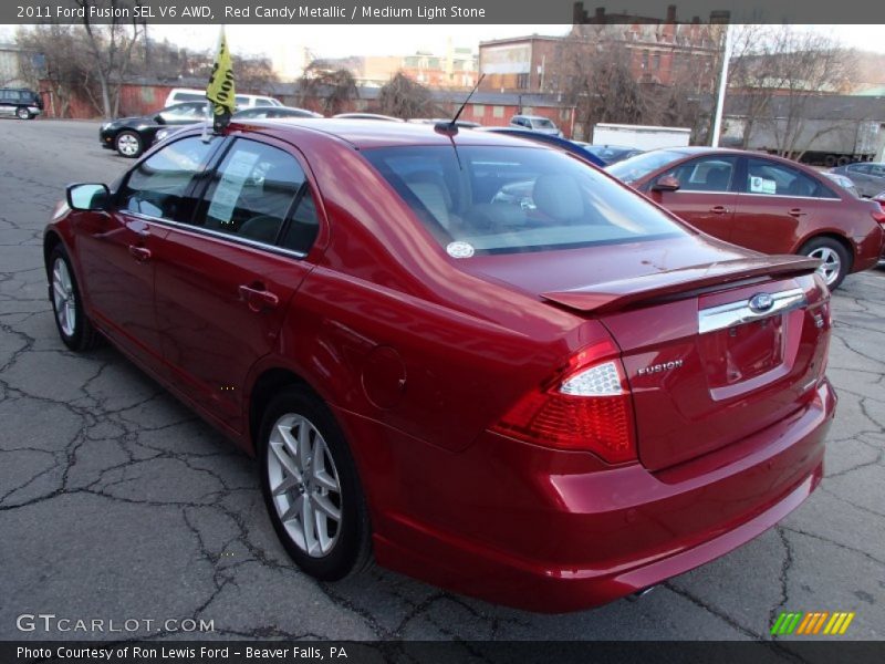 Red Candy Metallic / Medium Light Stone 2011 Ford Fusion SEL V6 AWD