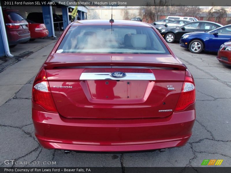 Red Candy Metallic / Medium Light Stone 2011 Ford Fusion SEL V6 AWD