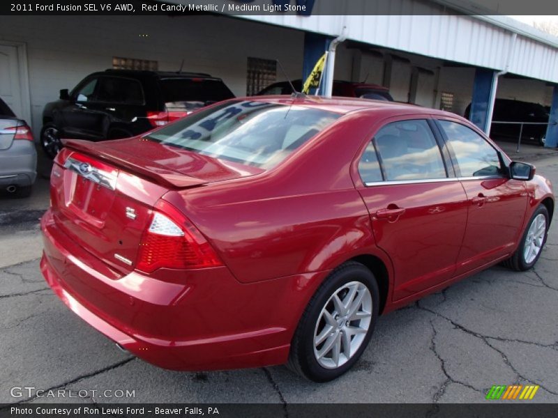 Red Candy Metallic / Medium Light Stone 2011 Ford Fusion SEL V6 AWD