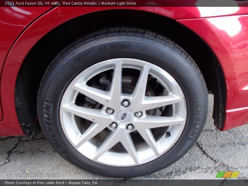 Red Candy Metallic / Medium Light Stone 2011 Ford Fusion SEL V6 AWD