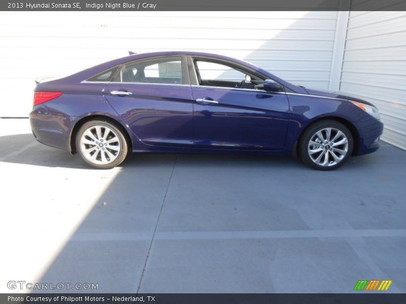 Indigo Night Blue / Gray 2013 Hyundai Sonata SE