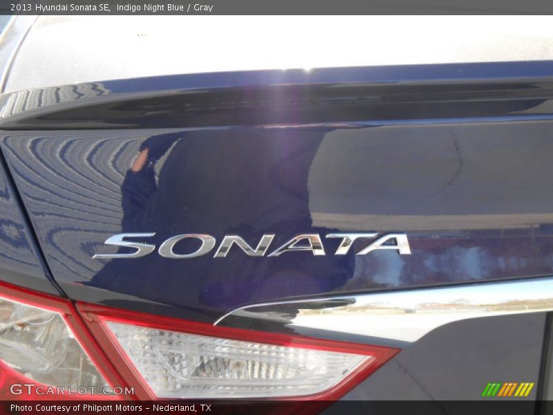 Indigo Night Blue / Gray 2013 Hyundai Sonata SE