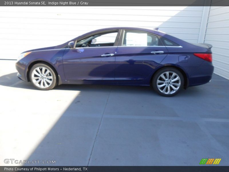 Indigo Night Blue / Gray 2013 Hyundai Sonata SE