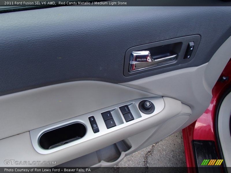 Red Candy Metallic / Medium Light Stone 2011 Ford Fusion SEL V6 AWD