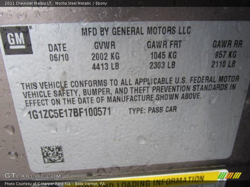Mocha Steel Metallic / Ebony 2011 Chevrolet Malibu LT