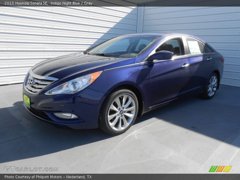 Indigo Night Blue / Gray 2013 Hyundai Sonata SE