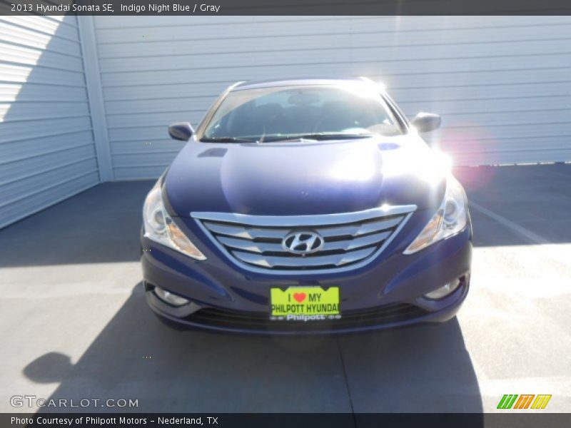Indigo Night Blue / Gray 2013 Hyundai Sonata SE
