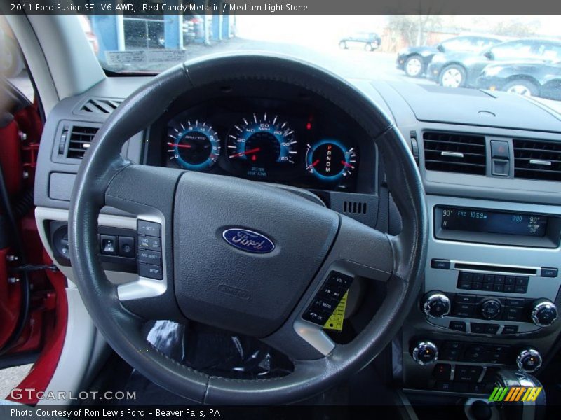 Red Candy Metallic / Medium Light Stone 2011 Ford Fusion SEL V6 AWD