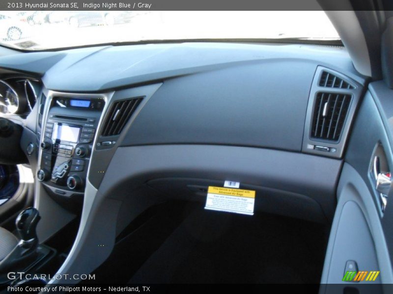 Indigo Night Blue / Gray 2013 Hyundai Sonata SE