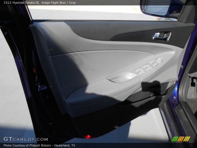 Indigo Night Blue / Gray 2013 Hyundai Sonata SE